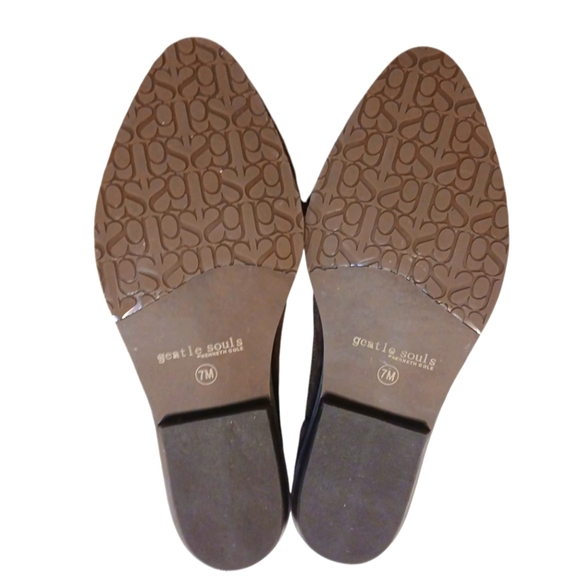 NEW Gentle Soles Metallic Brown Ankle Boots Womens Slip-on Brown Booties Sze 7 M - Picture 8 of 11